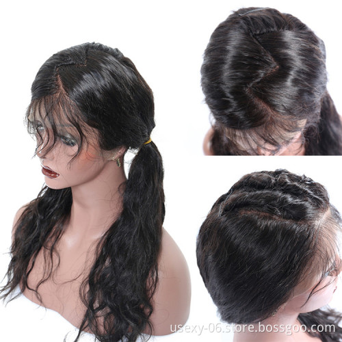 Virgin Brazilian Cuticle Aligned Hair 150 Density Virgin Raw Hair Full Lace Human Hair Wig